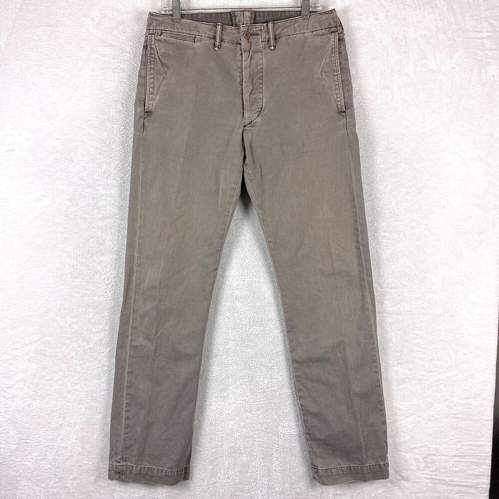 Ralph Lauren RRL Pants Mens 32x32 Brown Officer Chino Double RL Heritage Preppy